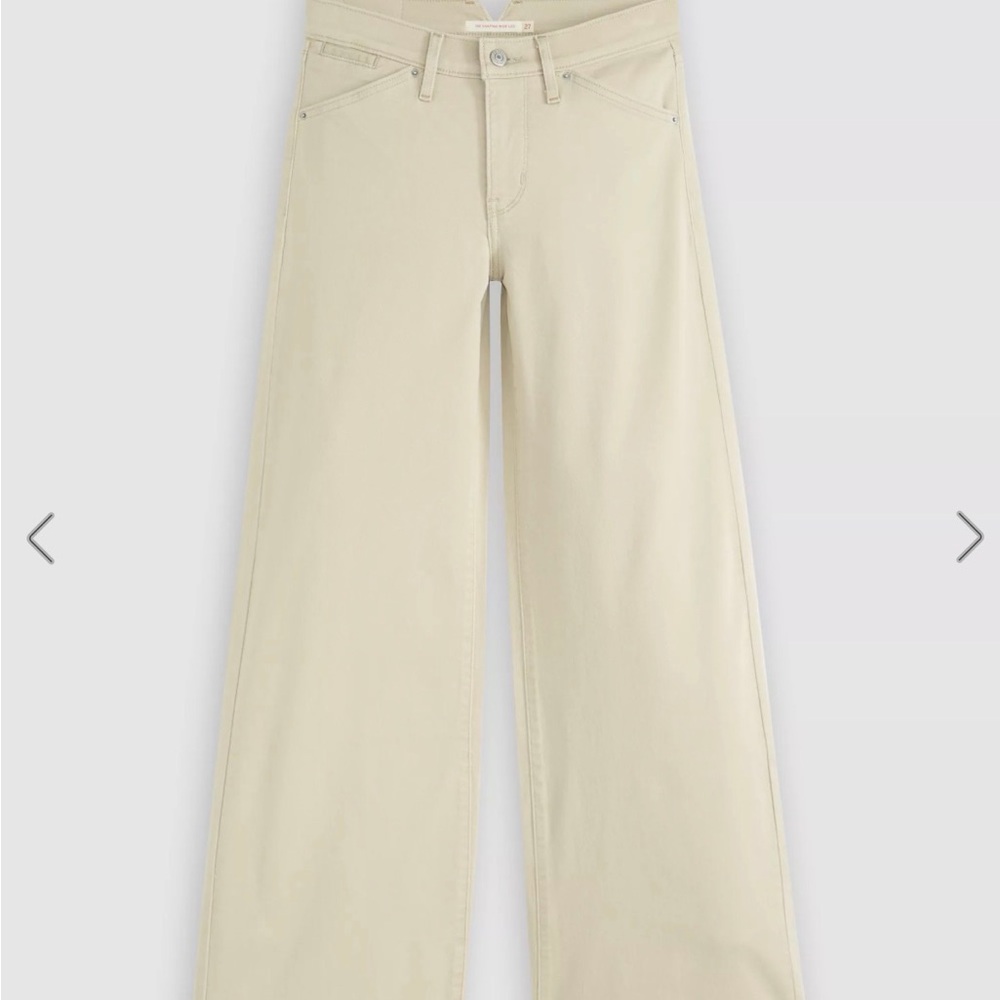 Levi's Wide-Leg Cream Jeans 28x32 - Picture 3 of 3